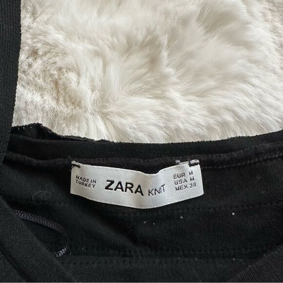 Zara black textured knit tank top - Picture 6 of 8
